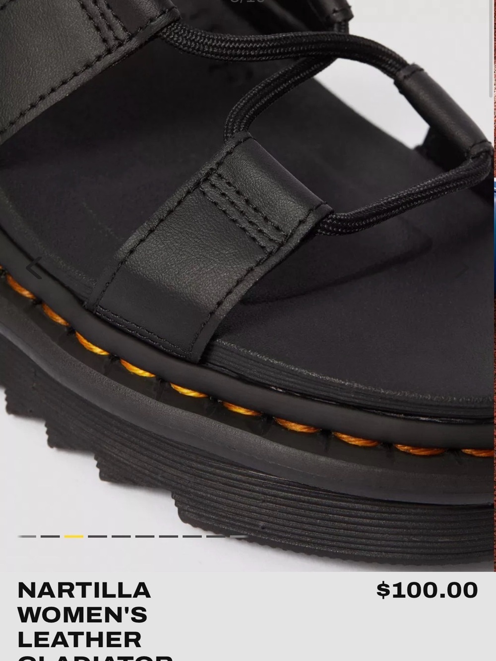 Dr. Martens Black Leather Platform Gladiator Sandals - Picture 4 of 14